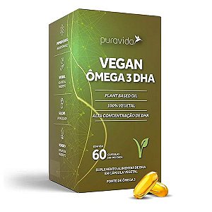 Ômega 3 Vegan DHA 60 Cápsulas Pura Vida