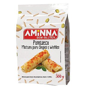 Mistura para Crepes e Waffles Sem Glúten Aminna 300g