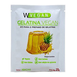 Gelatina Vegana sabor Abacaxi Wvegan 20g