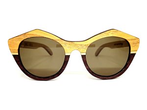 Óculos de madeira - Zoes - laranja