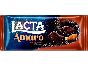 Chocolate Lacta Amaro Amendoim 40% Cacau 90g C/17