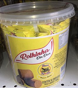 Paçoca Rolhinha c/ Chocolate Din Dan Pote C/60