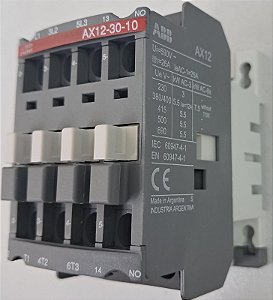 AX12-30-10-75 CONTATOR 3P 12A AC3 200-220V 60HZ 1NA 1SBL911074R7510 ABB