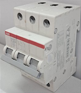 SJ203T-C63 MINI DISJUNTOR 5KA 3PÓLOS 63A CURVA C 2TAZ144300R0634 ABB
