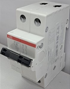 SH202 T-C16 MINI DISJUNTOR 2 PÓLO CURVA C 16A 6KA/127VAC 440V 2CDS232001R0164 ABB