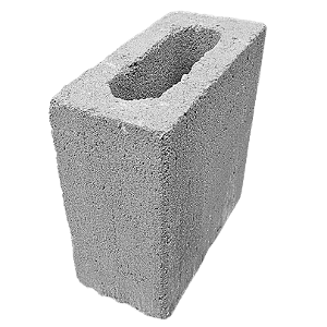 Meio bloco de concreto 09x19x19Cm