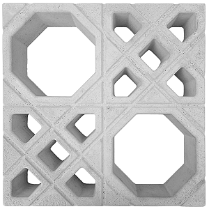 Elemento vazado Estilo Árabe 39x39x07Cm