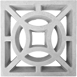 Elemento vazado 4 Pontas 39x39x07Cm