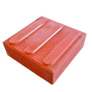 Piso tátil direcional vermelho 06x20x20Cm