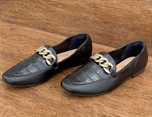 MOCASSIM CROCOD. PRETO