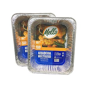 MELLO BANDEJA ALUMINIO RETANGULAR 3 LTS