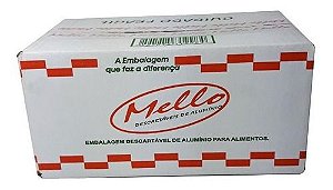 Marmitex Alumínio 220ML Com Tampa Pet Mello  Cx com 100