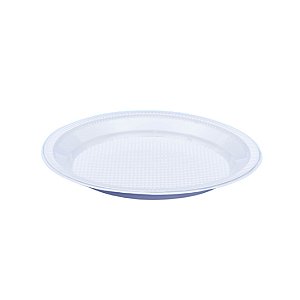 Prato raso 23cm Branco Zettapack - Pct c/10 Uni.