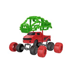 Brinquedo Apenda a Montar Carros Monster Truck Coloridos