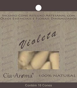 Incenso Cia de Aroma Natural Cone Cascata - Violeta