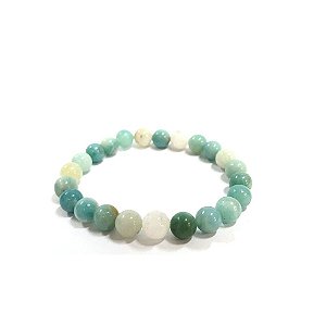 Pulseira Bola Pedra Amazonita