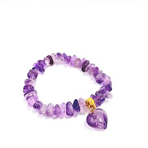 Pulseira Ametista com Pingente