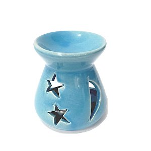 Rechaud de Cerâmica Estrelas Azul - 7cm