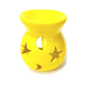 Rechaud de Cerâmica Estrelas - Amarelo 9cm