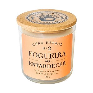 Vela Cura Herbal - Fogueira ao Entardecer