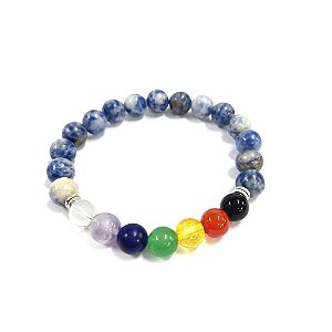 Pulseira Pedra Sodalita 7 Chakras