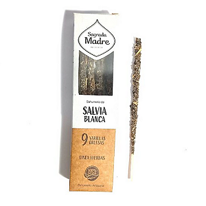 Incenso Sagrada Madre Ervas e Flores Vareta - Sálvia Branca/Frankincense/Copal