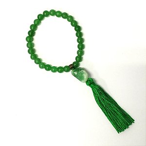 Mini Japamala 27 contas - Pedra  Quartzo Verde
