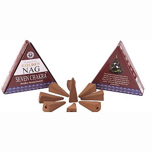 Incenso Nag Golden Cascata Cone - Seven Chakra