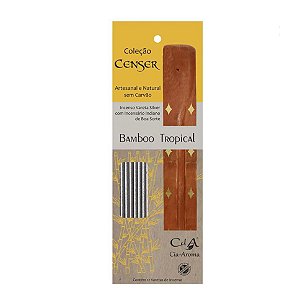 Kit Vareta + Incensário Censer Bamboo Tropical