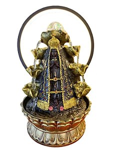 Fonte de Água Resina Nossa Senhora Aparecida Arco e 8 Quedas - 35 cm