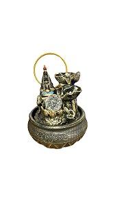 Fonte de Água  em Resina Nossa Senhora Aparecida Azul A- 21 cm