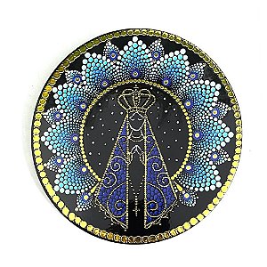 Enfeite de Parede Nossa Senhora Aparecida - Mandala Azul