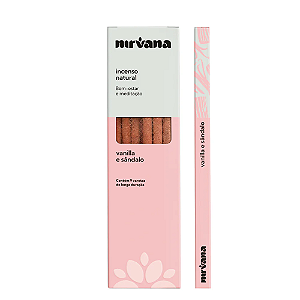 Incenso Nirvana Natural Vareta - Vanilla e Sândalo