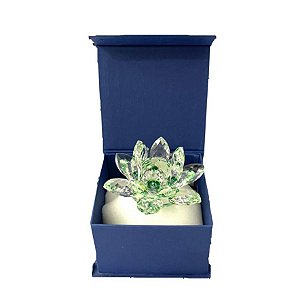 Flor de Lótus Cristal Verde