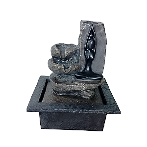 Fonte de Agua Decorativa Tematica Yoga Com Porta Velas - M