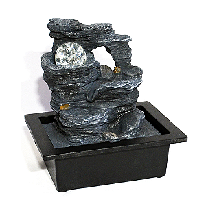Fonte de Agua Decorativa Tematica Gruta de Pedras com bola - M