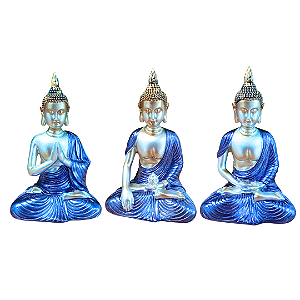Trio de Budas - Azul 3 Modelos