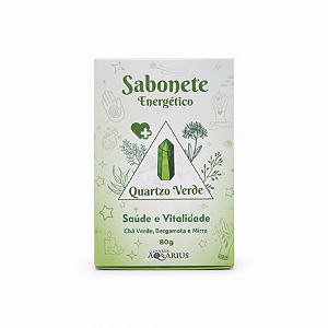 Sabonete Energético Vegano com Quartzo Verde e Óleos Essenciais 80g