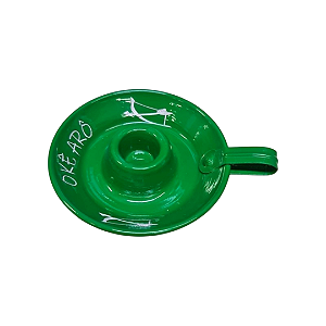 Castiçal Porta Vela Orixá 1 Vela - Oxossi Verde (Okê Arô)