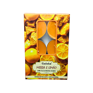 Vela Goloka Perfumada Rechaud - Mirra & Limão