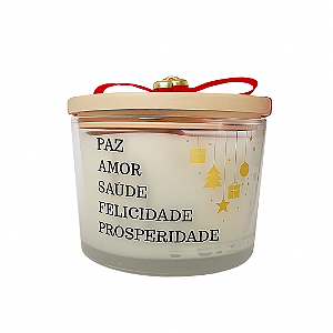 Vela Aromática Natalina 100g - Cereja e Avelã