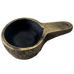 Sahumador e Incensário de Resina Dourado