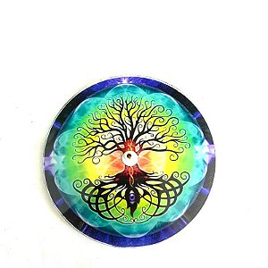Incensário de Vidro Redondo - Árvore da Vida