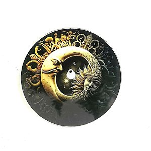 Incensário de Vidro Redondo - Lua e Sol