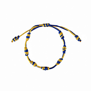Pulseira 7 Nós Orixá - Oxum (Amarela e Azul)