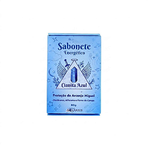 Sabonete Energético Vegano com Cianita Azul e Óleos Essenciais 80g