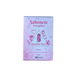 Sabonete Energético Vegano com Quartzo Rosa e Óleos Essenciais 80g