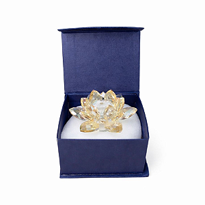 Flor de Lótus Cristal Laranja