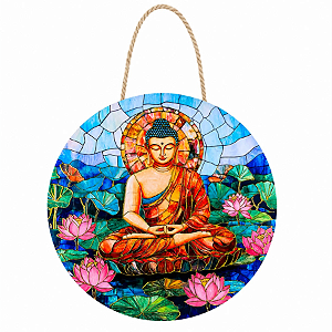 Enfeite de Parede Buda Vitral - Colorido Modelo C