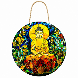 Enfeite de Parede Buda Vitral - Colorido Modelo B